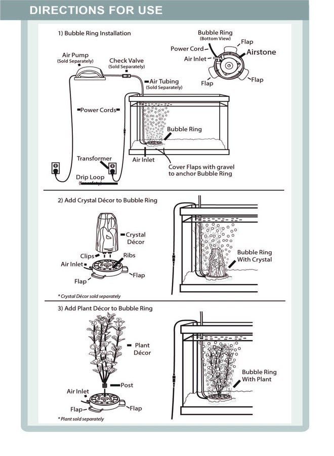 مارين لاند حلقة فقاعات LED متغيرة الألوان من مارين لاند، لأحواض السمك، دورة تلقائية - Image 5